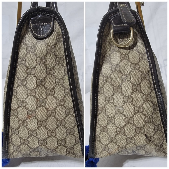 Authentic Gucci GG Supreme Joy Tote Canvas & Leather Bag - Picture 8 of 14